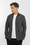 Long Sleeve Snap Fastener Paneled Fleto Pocket Cotton Viscose Men's Shirt - 6