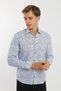 Long Sleeve Snap Fastener Lycra Cotton Patterned Men's Shirt - 5