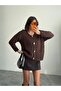 Gold buttoned knitted cardigan - 6