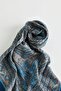 Patterned Soft Scarf Navy Blue - 3