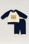 Winter Fleece Fabric Cat Patterned Baby Tracksuit Set-Unisex - 3