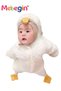 Infant White Goose Costume, 1-piece Warm Outfit with Adorable Animal Design, Baby Winter Outdoor Coa - 4