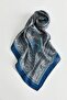 Patterned Soft Scarf Navy Blue