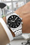 Men's Wristwatch with Calendar Steel Case & Steel Strap Silver-Black Zmfer205 - 5