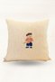 Linen Checkered Fabric, Embroidered Stuffed Decorative Throw Pillow