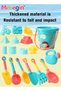 18 Pieces Beach Toys Sand Bucket and Shovels Sand Molds Kids Beach Toys Beach Sand Pails for Beach T - 8