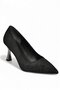 V820151604 Black Fabric Thin Heeled Women's Evening Dress Shoes - 6