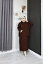 Knitwear Set Hooded Sweater and Dress - 4