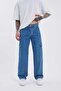 Men's Washable Cargo Pocket Pack Baggy Fit Jean Trousers Dark Blue - 2