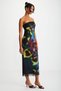 Apolline Women's Tulle Midi Length Off-Shoulder Light Green - Yellow Dress - 3