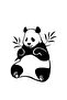 Bamboo Eater Cute Panda Sticker 10 X 12 cm