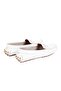Women's white genuine leather driver loafer shoes - 6