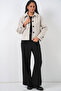 Women's Short Cashmere Jacket 0724 - Ecru - 2