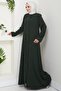 Half Stone Ferace with Hidden Patlı Khaki Hm2860 - 4