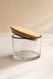 Vetro - Set of 6 Glass Breakfast Bowls with Bamboo Lids 220 Cc - 6
