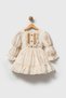 Mira Long Sleeve Collar Detail Girls' Holiday Special Occasion Dress - 4