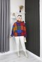 Half Zippered Printed Teddy Sweater - 4
