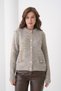 Women's Crew Neck Gold Buttoned Knitwear Cardigan
