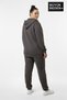 Women's Plus Size Zippered Hooded New York Printed Thin Sweatshirt Cardigan Spr26Bhr923 - 2