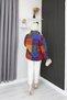 Half Zippered Printed Teddy Sweater - 7