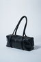 Aura Cracked Effect Bag Black - 2