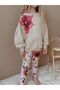 Girl's Suit with Floral Printed Tights - 2