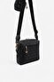 Black - Black Monogram Women's Crossbody Bag Sp1038 - 4