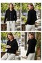 Stylish and Comfortable Hooded Pockets Black Women's Cardigan - 4