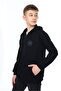 Boys' Hooded Zippered Pockets Low Shoulder Printed Raglan Sleeve Knitted Cardigan - 2