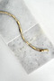 Zircon Stone Stick Design Women's Steel Bracelet Gold Color Does Not Tarnish - 4