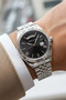 Men's Wristwatch Steel Case & Steel Jubilee Band Double Calendar Silver-Black Zmfer207 - 3