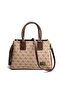 Dark Beige - Brown Monogram Women's Handbag Sp1000 - 5