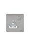 Ultimate 1-Gang Switched Socket Screwless Flat Plate - Stainless Steel