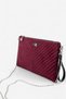 Suede Burgundy - Suede Burgundy Quilted V Women's Portfolio and Clutch Handbag Sp1034 - 5