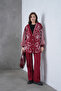 Women's Front Beaded Wide Fit Tr,Ko Cardigan V E Pants Bottom Top Set - 3