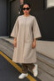 Women's Trend Casual Cream Cashmere Poncho - 4