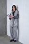 Women's Front Beaded Wide Fit Tr,Ko Cardigan V E Pants Bottom Top Set - 3