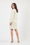 Cream Tweed Jacket Pencil Skirt Suit - 3