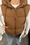 Women's Hooded Short Puffer Vest – Filled, Winter, Sports Casual, Water-Repellent - 8