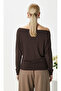Women's Elegant Asymmetrical Shoulder Detail Blouse - 2