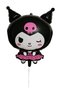 4 Year Old Double Kuromi Theme Birthday Set Black Number Confetti Transparent Balloon Helium Compatible Flying Balloon - 4