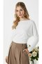 Women's Elegant Asymmetrical Shoulder Detail Blouse - 5