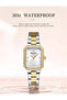 Women's Watch 9102 — Luxury Rectangular Quartz, Elegant Waterproof Dial (Gold/Blue) - 4
