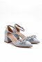 Thick Heeled 5cm Stone Bow Evening Dress Shoes - 3
