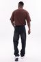 Men's Washable Black Baggy Loose Fit Jeans - 7