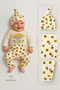 Daddy's Honey 3-Piece Newborn Set 100% Cotton Long Sleeve Bodysuit, Floral Bee Pattern Ribbed Pants, Beanie - 5