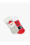 Santa Claus Printed Set of 2 Socks - 2