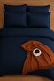 Navy Blue Luxury Double Duvet Cover Set - 2