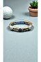 Snake Skin Patterned Double Row Luxury Bracelet Silver Color Premium Unisex with Magnetic Clasp - 2