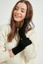Black Winter Knit Women's Gloves Black Gloves - 2